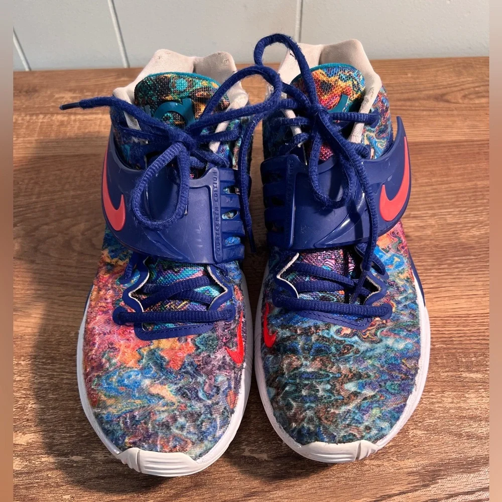 Nike KD 14 Psychedelic Men’s Basketball Shoes Deep Royal Blue/Pale Coral/Coconut - Picture 4 of 16